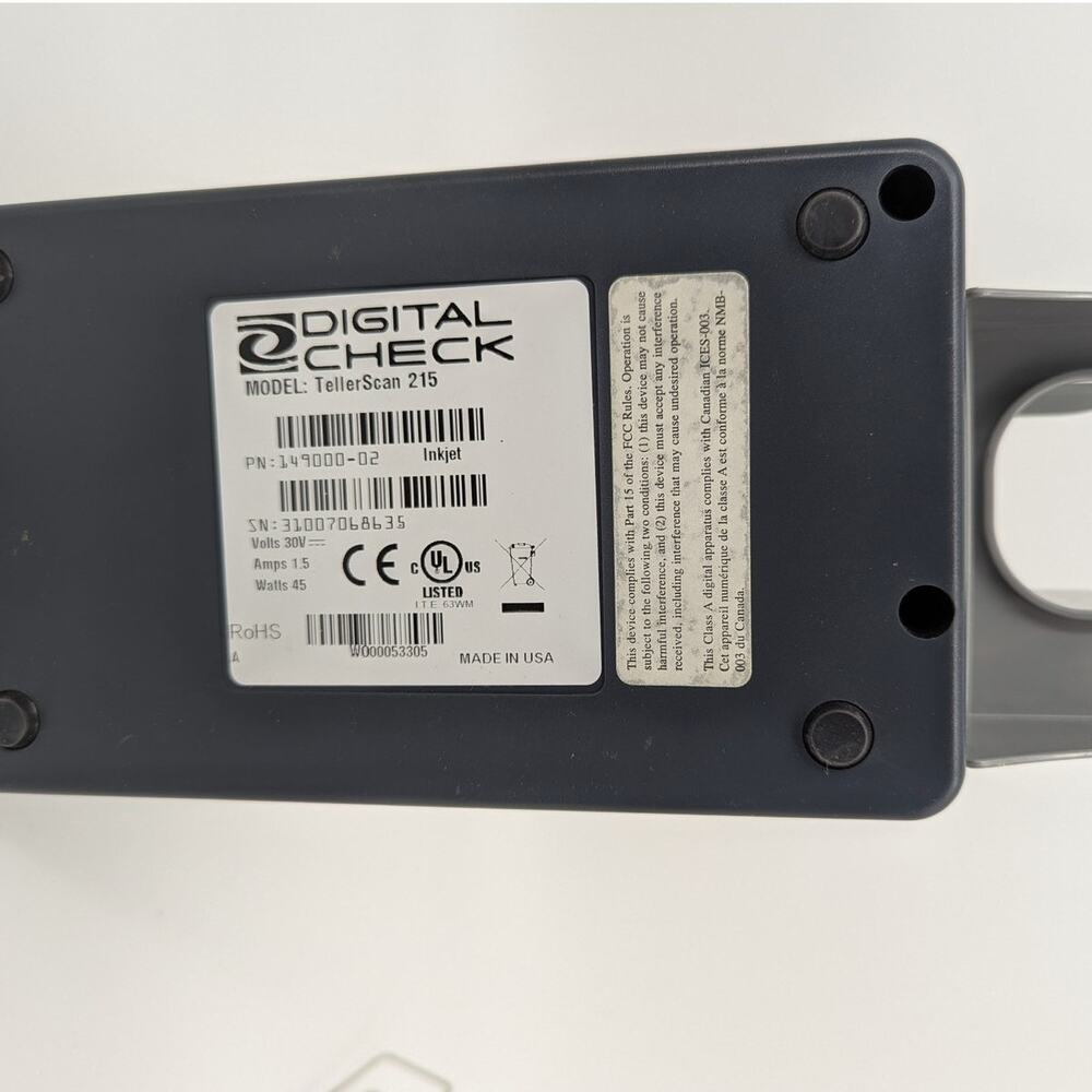 Untested Digital Check TellerScan TS215 - For Parts - Picture 8 of 9